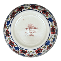 A picture of a Polish Pottery Zaklady Extra-Deep 8" Bowl (Circling Bluebirds) | Y985A-ART214 as shown at PolishPotteryOutlet.com/products/zaklady-8-bowl-circling-bluebirds-y985a-art214