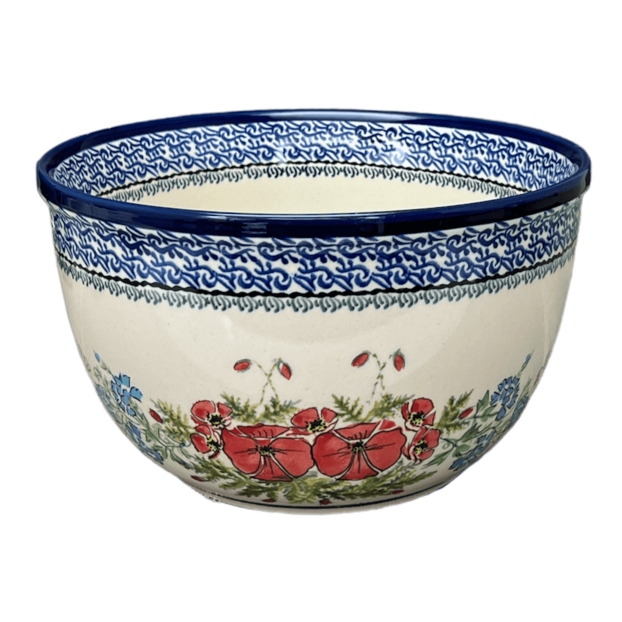 Bowl, Round, Extra-Deep, 8" in "Floral Crescent" by Zaklady | Y985A-ART237