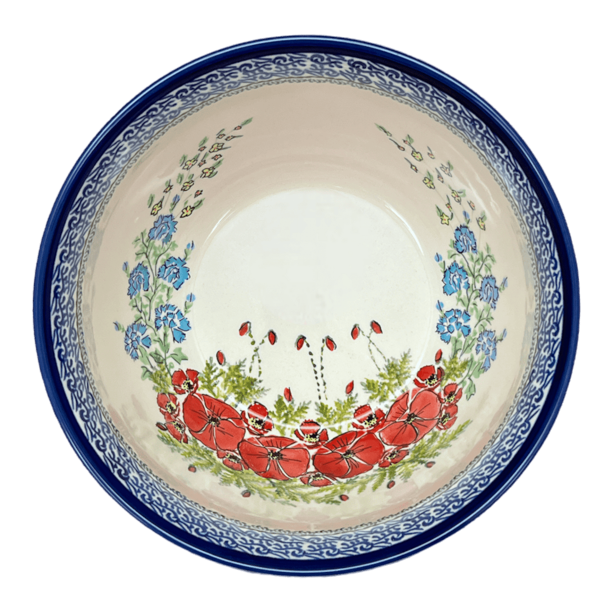 Bowl, Round, Extra-Deep, 8" in "Floral Crescent" by Zaklady | Y985A-ART237