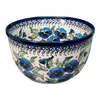 Polish Pottery Extra-Deep 8" Bowl (Pansies in Bloom) | Y985A-ART277 at PolishPotteryOutlet.com