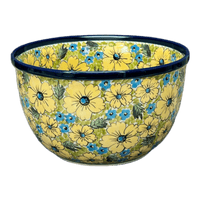 A picture of a Polish Pottery Zaklady 8" Extra-Deep Bowl (Sunny Meadow) | Y985A-ART332 as shown at PolishPotteryOutlet.com/products/8-extra-deep-bowl-sunny-meadow-y985a-art332