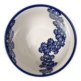 Bowl, Round, Extra-Deep, 8" in "Blue Floral Vines" by Zaklady | Y985A-D1210A