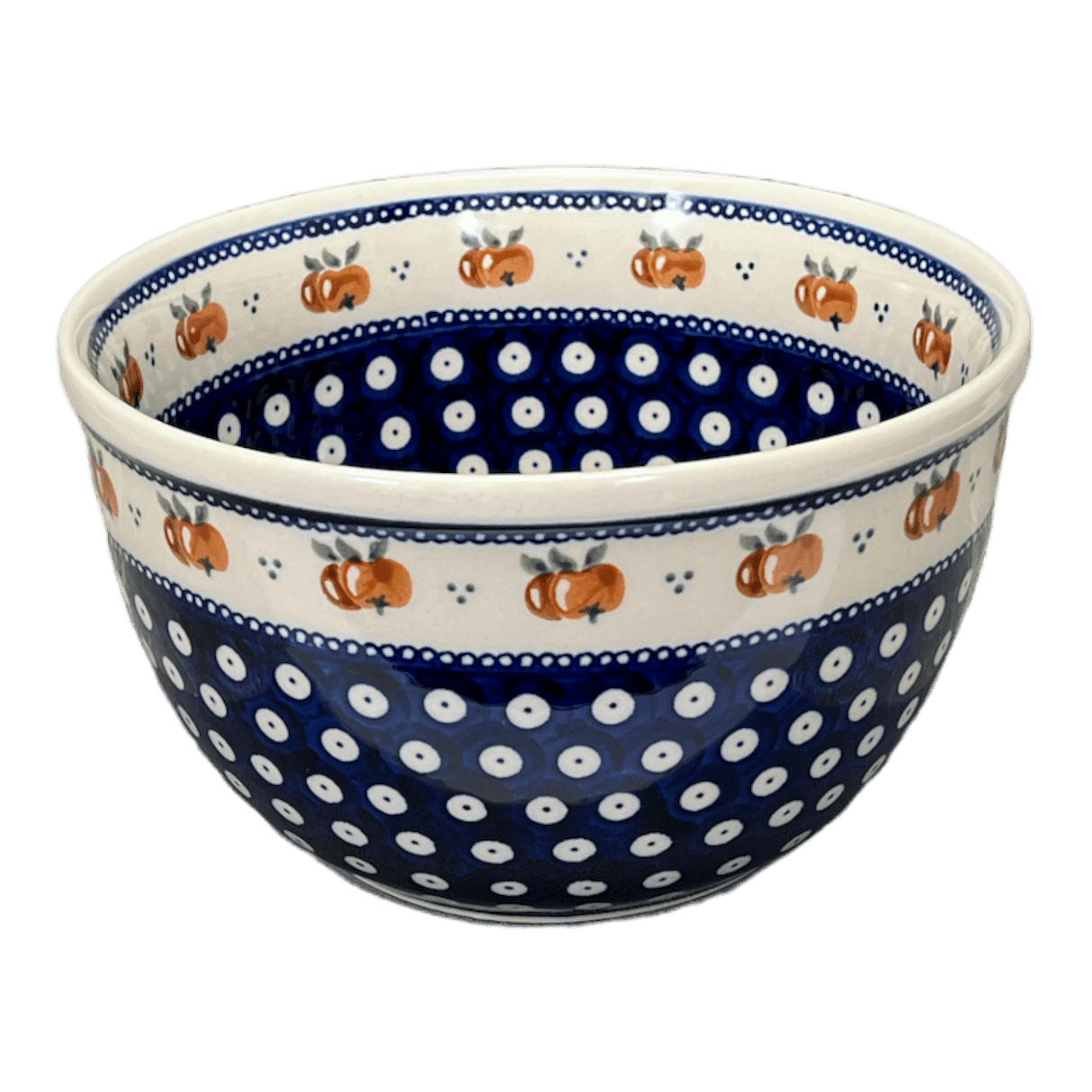 Bowl, Round, Extra-Deep, 8" in "Persimmon Dot" by Zaklady | Y985A-D479