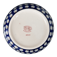 A picture of a Polish Pottery Bowl, Round, Extra-Deep, 8" in "Peacock Burst" by Zaklady | Y985A-D487 as shown at PolishPotteryOutlet.com/products/zaklady-8-bowl-peacock-burst-y985a-d487