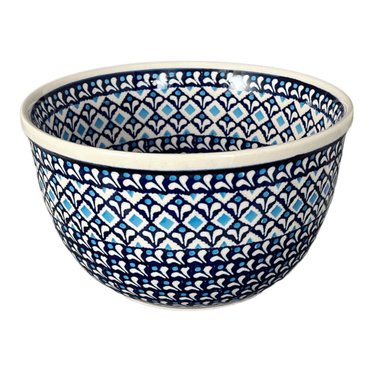 Bowl, Round, Extra-Deep, 8" in "Mosaic Blues" by Zaklady | Y985A-D910