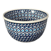 Polish Pottery Zaklady Extra-Deep 8" Bowl (Mosaic Blues) | Y985A-D910 at PolishPotteryOutlet.com
