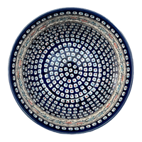 A picture of a Polish Pottery Bowl, Round, Extra Deep, 10.5" in "Climbing Aster" by Zaklady | Y986A-A1145A as shown at PolishPotteryOutlet.com/products/10-5-bowl-climbing-aster-y986a-a1145a