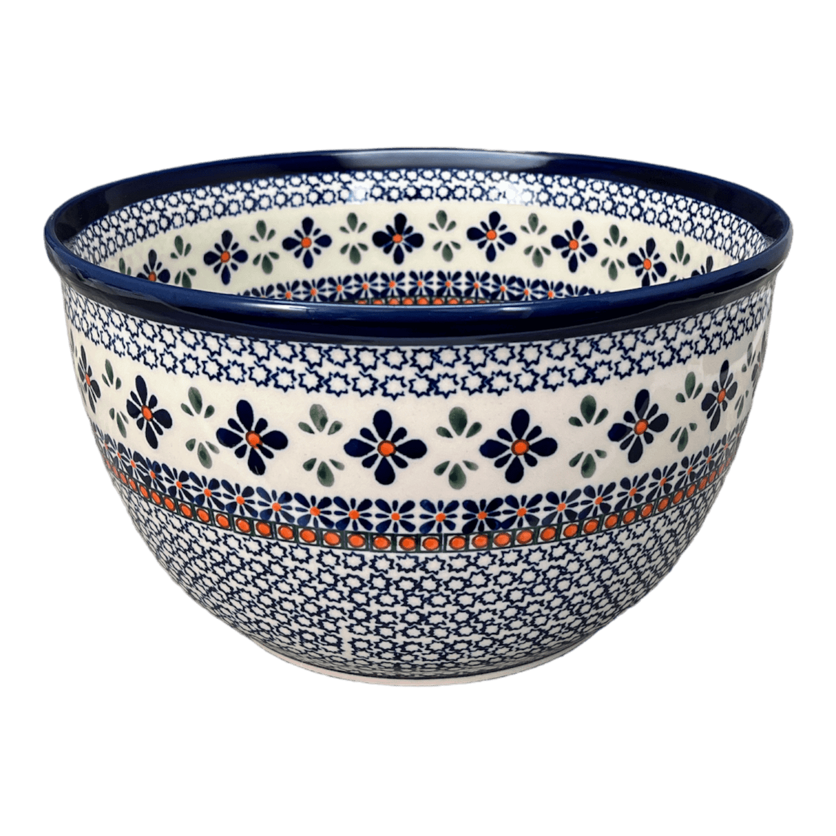 Bowl, Round, Extra Deep, 10.5" in "Blue Mosaic Flower" by Zaklady | Y986A-A221A