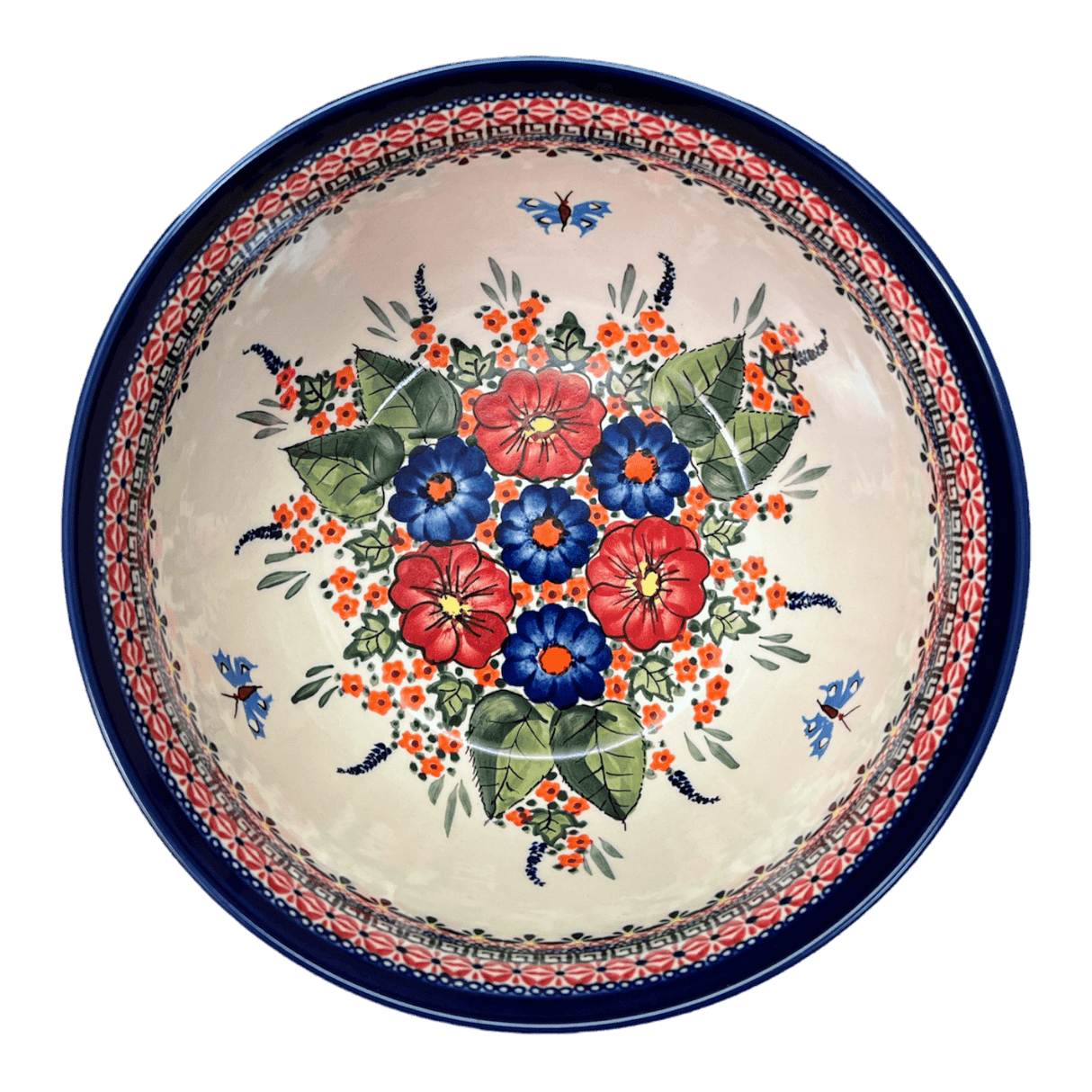 Bowl, Round, Extra Deep, 10.5" in "Butterfly Bouquet" by Zaklady | Y986A-ART149