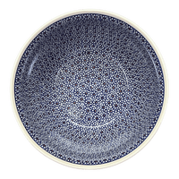 A picture of a Polish Pottery Bowl, Round, Extra Deep, 10.5" in "Ditsy Daisies" by Zaklady | Y986A-D120 as shown at PolishPotteryOutlet.com/products/zaklady-10-5-bowl-daisy-dot-y986a-d120