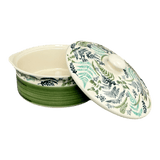 Baker, Round, with Lid, Deep, 8" in "Scattered Ferns in Green" by Manufaktura | Z128S-GZ44