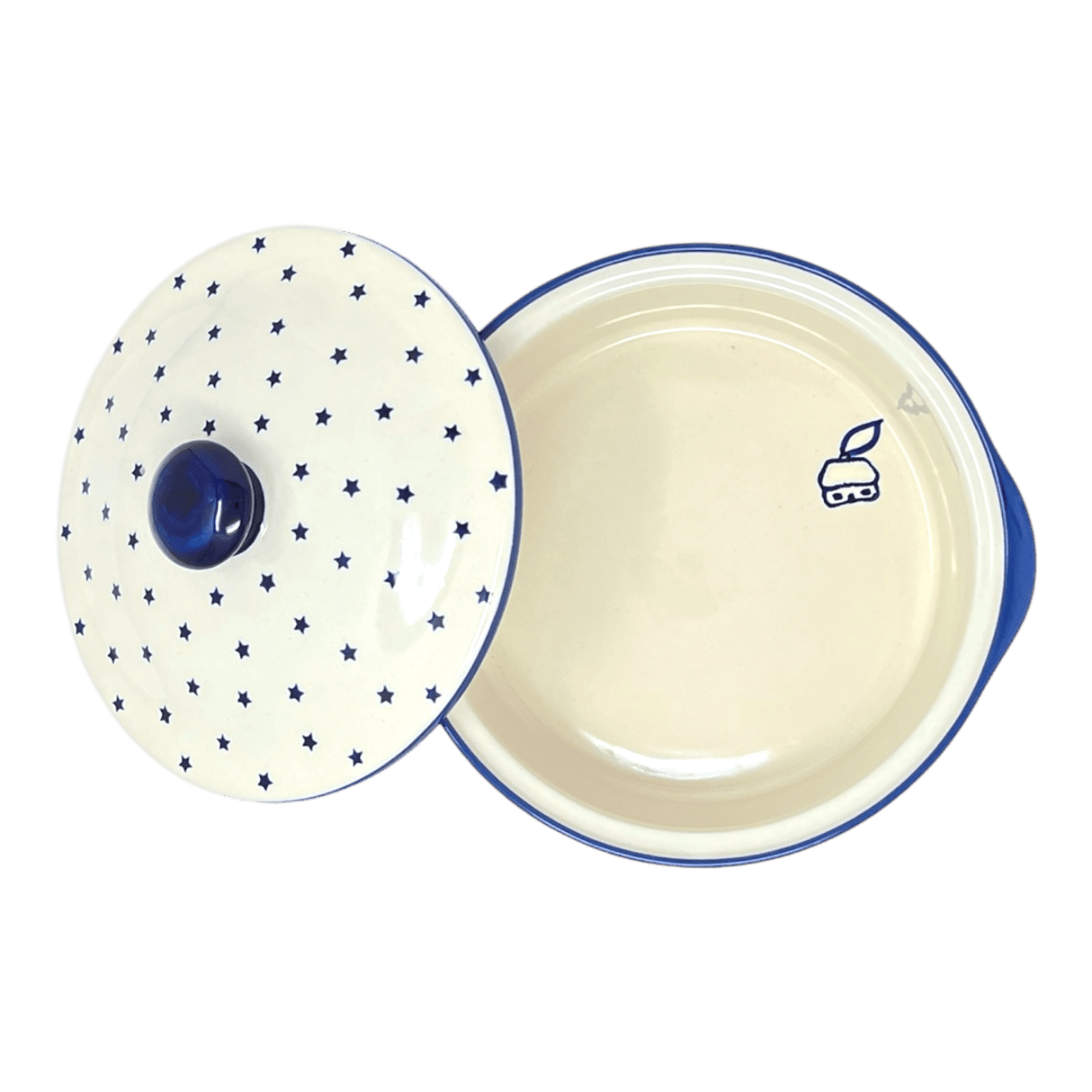 Baker, Round, with Lid, Deep, 8" in "Winter's Eve" by Manufaktura | Z128S-IBZ