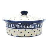 Baker, Round, with Lid, Deep, 8" in "Winter's Eve" by Manufaktura | Z128S-IBZ