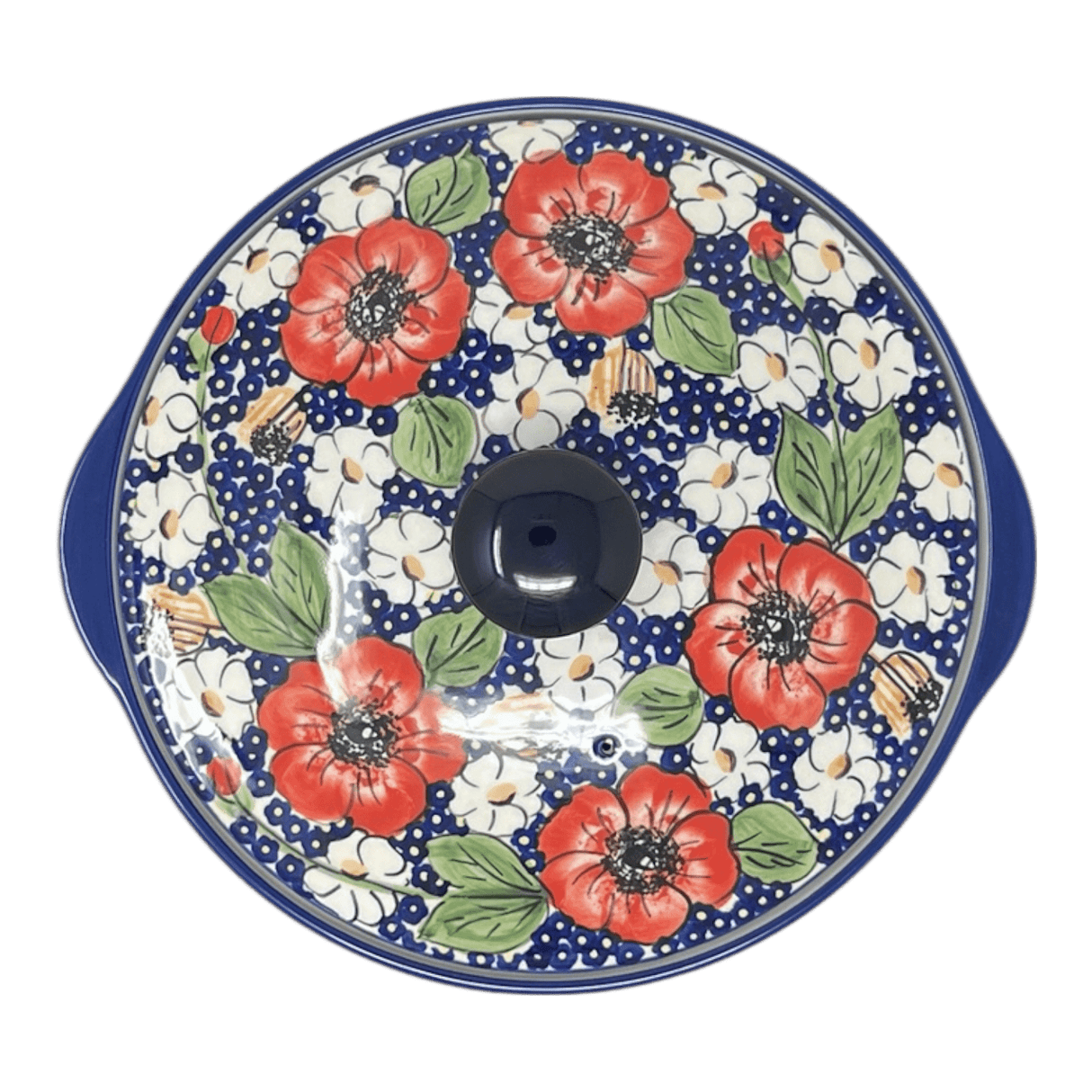 Baker, Round, with Lid, Deep, 8" in "Poppies & Posies" by Manufaktura | Z128S-IM02