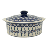 Baker, Round, with Lid, Deep, 8" in "Floral Peacock" by Manufaktura | Z128T-54KK