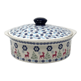 Baker, Round, with Lid, Deep, 8" in "Reindeer Games" by Manufaktura | Z128T-BL07