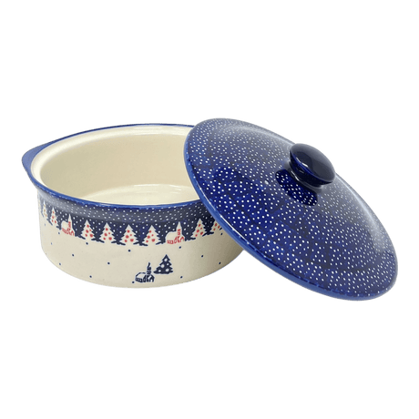 Baker, Round, with Lid, Deep, 8" in "Christmas Chapel" by Manufaktura | Z128T-CHDK