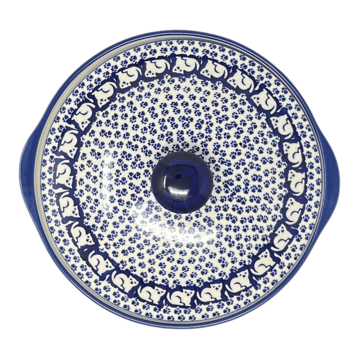 Baker, Round, with Lid, Deep, 8" in "Kitty Cat Path" by Manufaktura | Z128T-KOT6