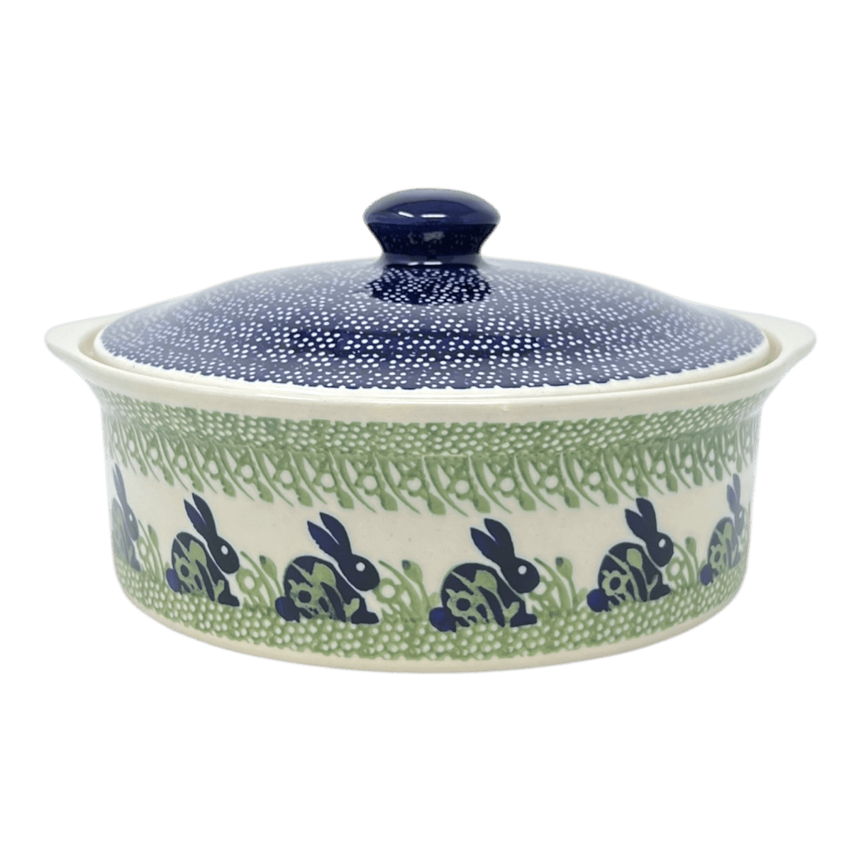 Baker, Round, with Lid, Deep, 8" in "Bunny Love" by Manufaktura | Z128T-P324