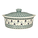 Baker, Round, with Lid, Deep, 8" in "Woven Pansies" by Manufaktura | Z128T-RV
