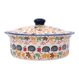 Baker, Round, with Lid, Deep, 8" in "Hedgehog Harvest" by Manufaktura | Z128U-AS71