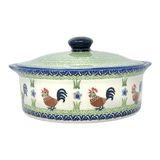 Baker, Round, with Lid, Deep, 8" in "Chicken Dance" by Manufaktura | Z128U-P320