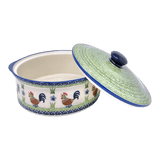 Baker, Round, with Lid, Deep, 8" in "Chicken Dance" by Manufaktura | Z128U-P320