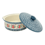 Baker, Round, with Lid, Deep, 8" in "Evergreen Bells" by Manufaktura | Z128U-PZDG