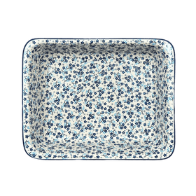 Polish Pottery Lasagna Pan (Scattered Blues) | Z139S-AS45 Additional Image at PolishPotteryOutlet.com