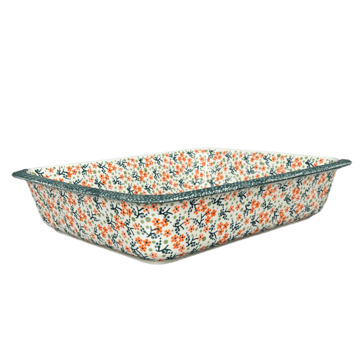 Baker, Lasagna Pan, 11" x 14" in "Peach Blossoms" by Manufaktura | Z139S-AS46