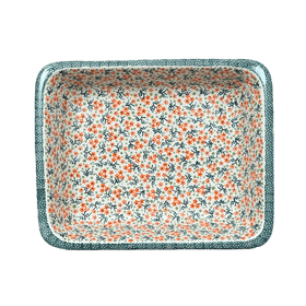 Polish Pottery Lasagna Pan (Peach Blossoms) | Z139S-AS46 Additional Image at PolishPotteryOutlet.com