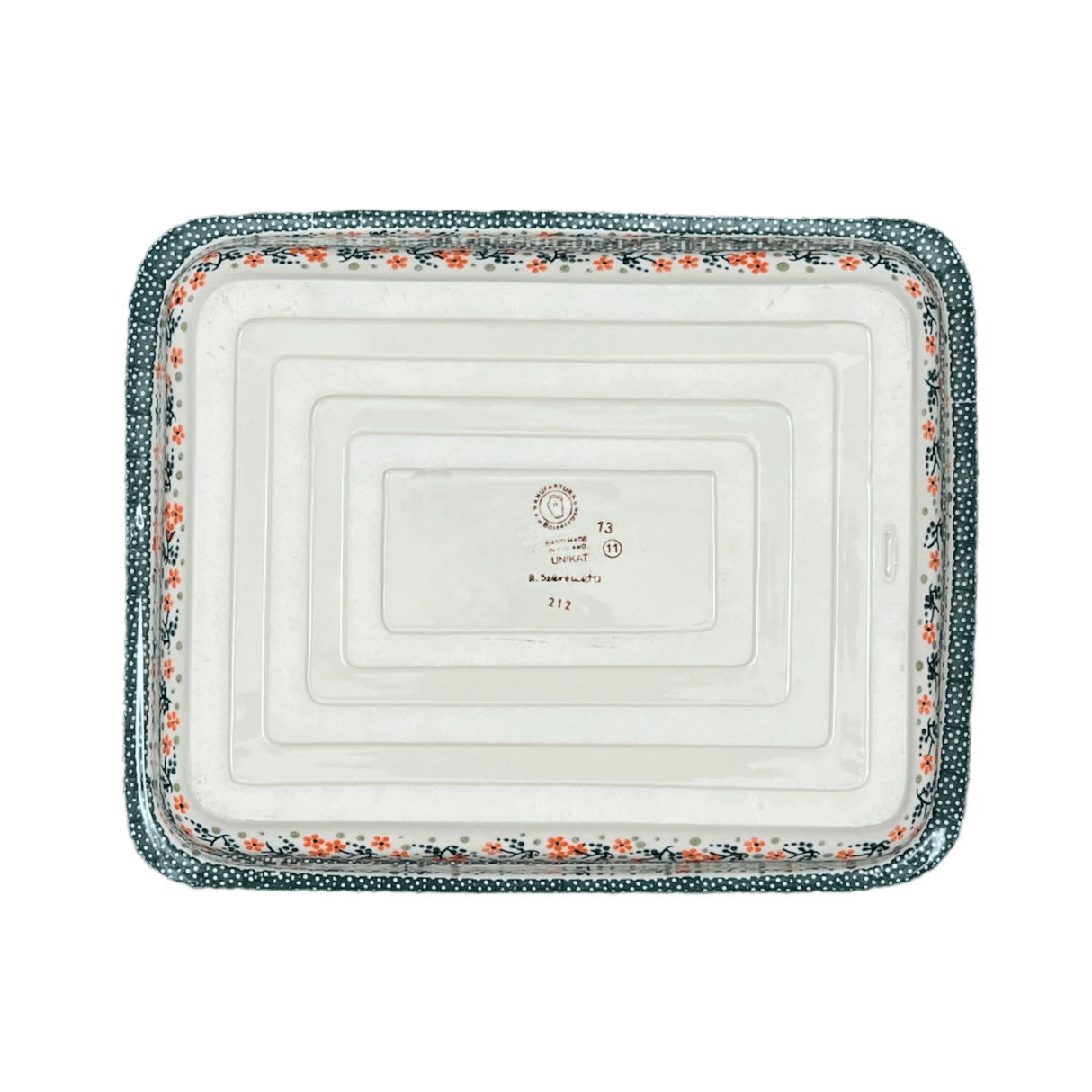 Baker, Lasagna Pan, 11" x 14" in "Peach Blossoms" by Manufaktura | Z139S-AS46