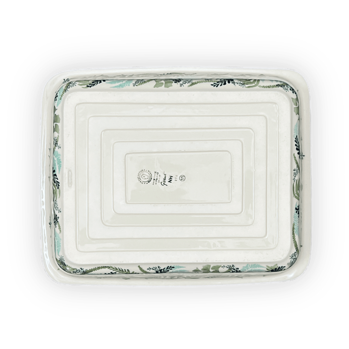 Baker, Lasagna Pan, 11" x 14" in "Scattered Ferns" by Manufaktura | Z139S-GZ39