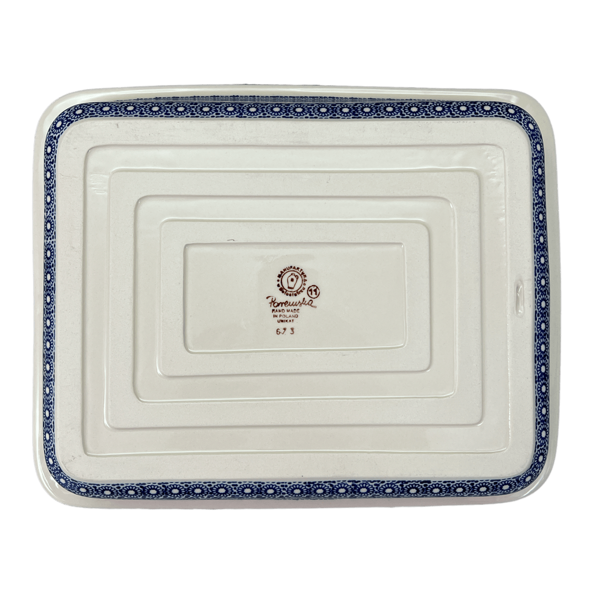 Baker, Lasagna Pan, 11" x 14" in "Duet in Blue" by Manufaktura | Z139S-SB01