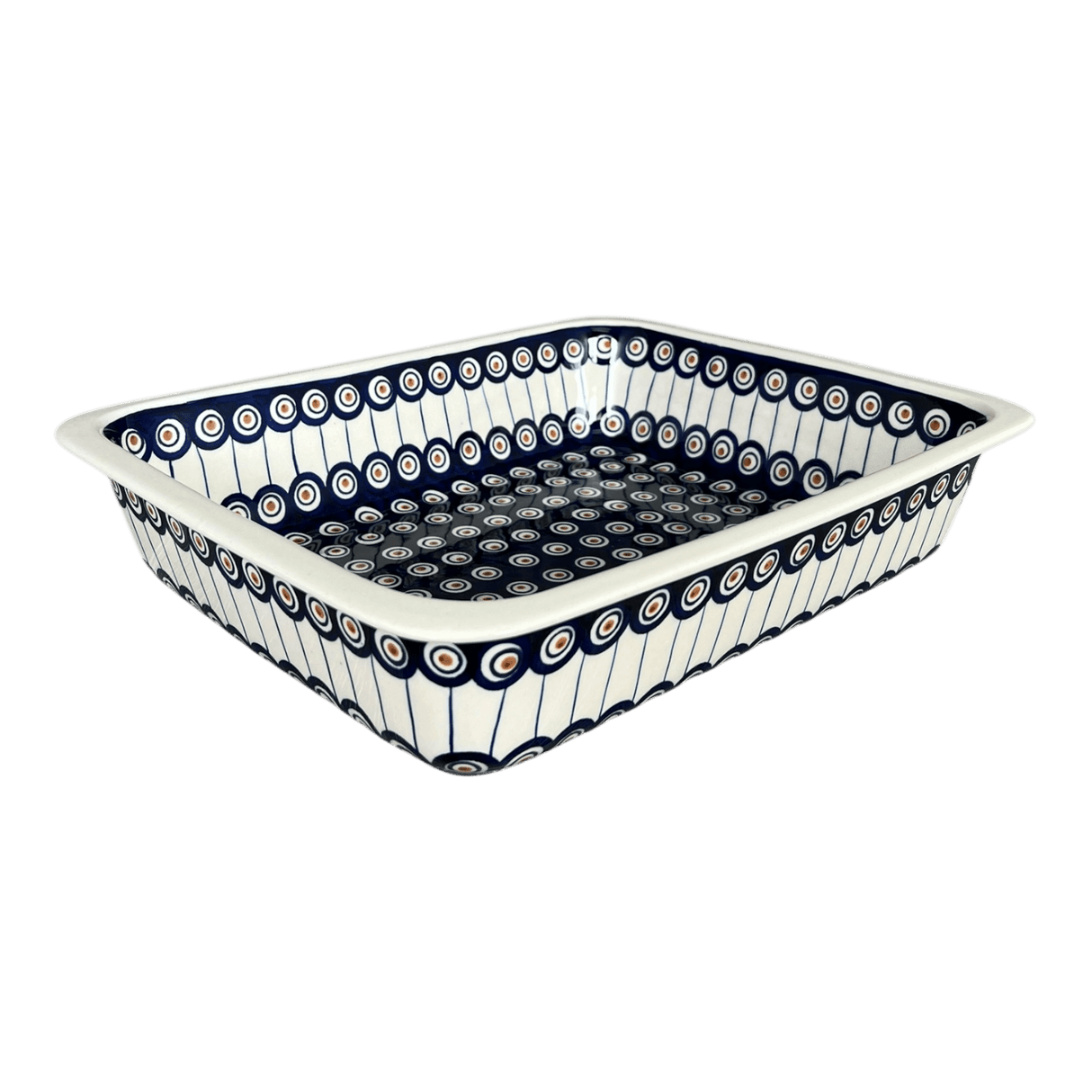 Baker, Lasagna Pan, 11" x 14" in "Peacock in Line" by Manufaktura | Z139T-54A