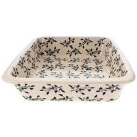 A picture of a Polish Pottery Deep Dish Lasagna Pan (Black Spray) | Z139T-LISC as shown at PolishPotteryOutlet.com/products/deep-dish-lasagna-pan-black-spray-z139t-lisc