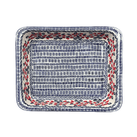 A picture of a Polish Pottery Lasagna Pan (Fresh Strawberries) | Z139U-AS70 as shown at PolishPotteryOutlet.com/products/11-x-14-lasagna-baker-fresh-strawberries-z139u-as70
