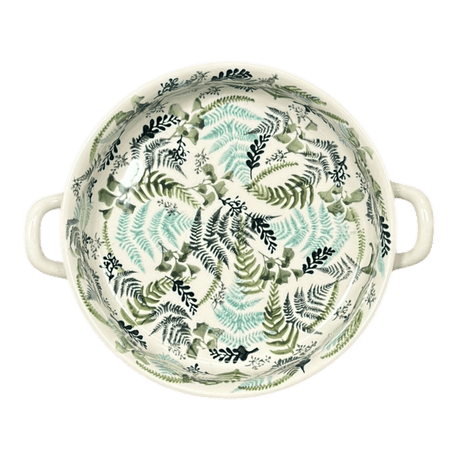 Casserole, Round, Handles, 9.25" in "Scattered Ferns" by Manufaktura | Z140S-GZ39