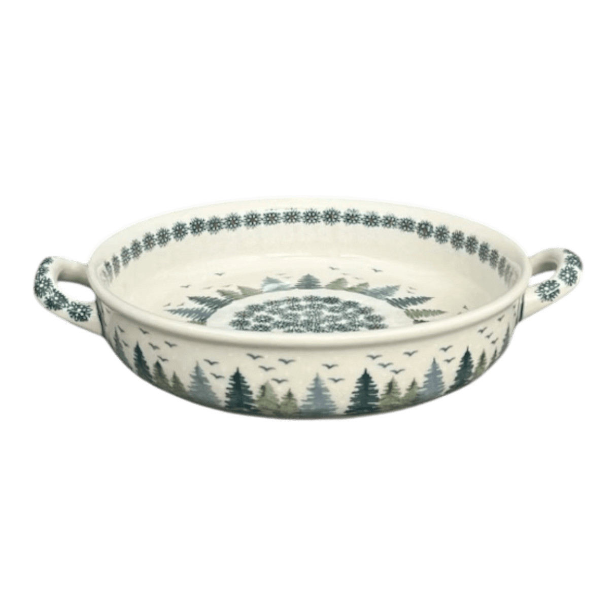 Casserole, Round, Handles, 9.25" in "Pine Forest" by Manufaktura | Z140S-PS29