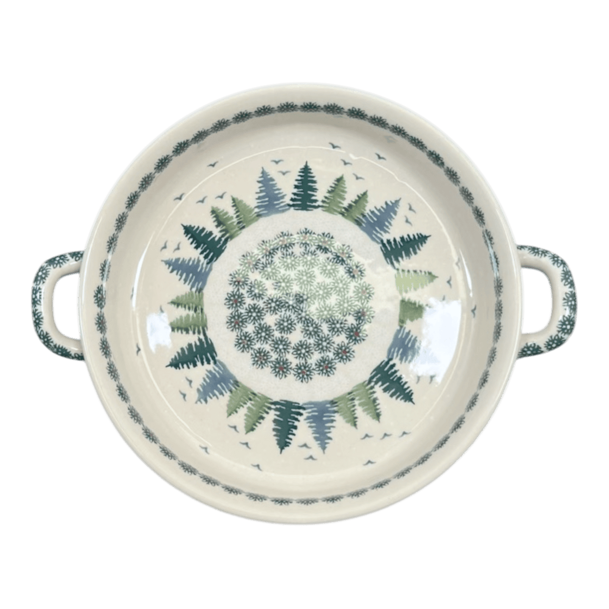 Casserole, Round, Handles, 9.25" in "Pine Forest" by Manufaktura | Z140S-PS29