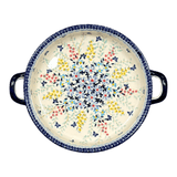 Casserole, Round, Handles, 9.25" in "Butterfly Bounty" by Manufaktura | Z140S-WK76