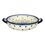 Casserole, Round, Handles, 9.25" in "Butterfly Bounty" by Manufaktura | Z140S-WK76
