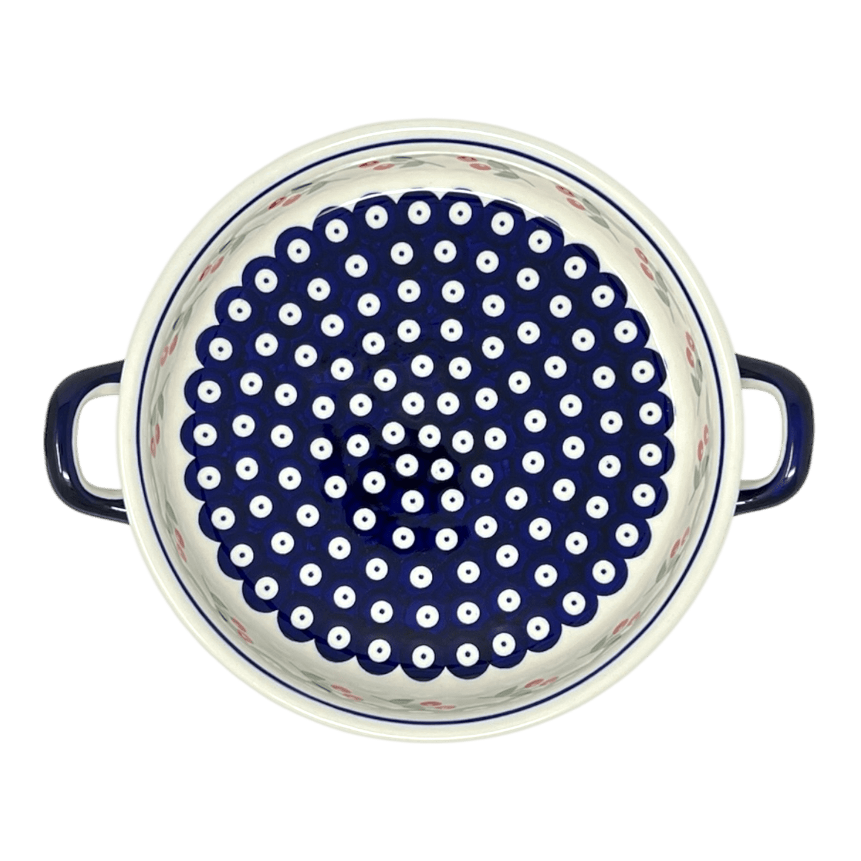 Casserole, Round, Handles, 9.25" in "Cherry Dot" by Manufaktura | Z140T-70WI