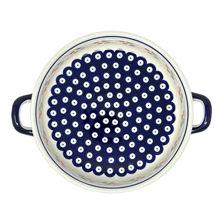 Casserole, Round, Handles, 9.25" in "Cherry Dot" by Manufaktura | Z140T-70WI