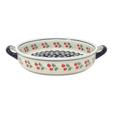 Casserole, Round, Handles, 9.25" in "Cherry Dot" by Manufaktura | Z140T-70WI