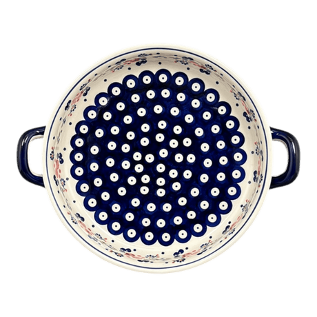 Casserole, Round, Handles, 9.25" in "Berry Dot" by Manufaktura | Z140T-BL04