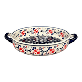 Casserole, Round, Handles, 9.25" in "Berry Dot" by Manufaktura | Z140T-BL04
