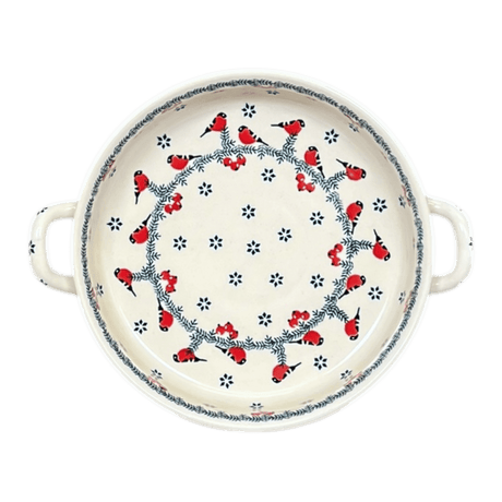 Casserole, Round, Handles, 9.25" in "Red Bird" by Manufaktura | Z140T-GILE