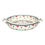 Casserole, Round, Handles, 9.25" in "Red Bird" by Manufaktura | Z140T-GILE