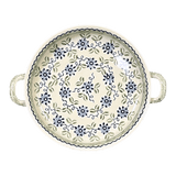 Casserole, Round, Handles, 9.25" in "Woven Blues" by Manufaktura | Z140T-P182